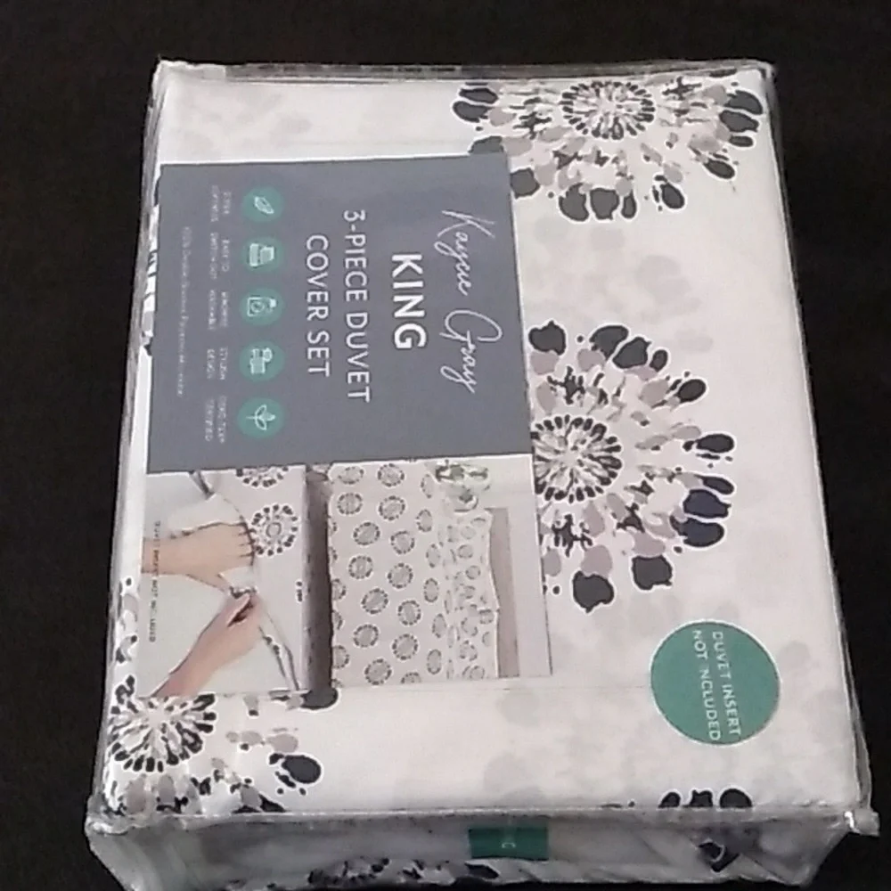 Kaycie Gray Fashion Premium Ultra Soft 3PC Duvet Cover Set